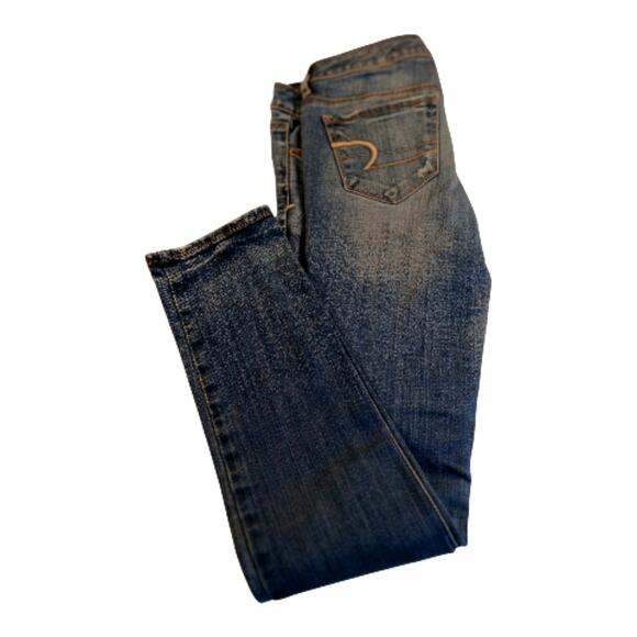 American Eagle Womens Blue Stretchy Skinny Jeans - Size 2 - Picture 6 of 6